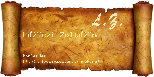 Lóczi Zoltán névjegykártya