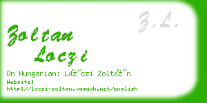 zoltan loczi business card